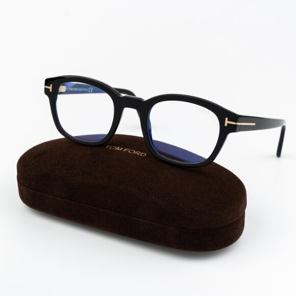 Tom Ford Men Eyeglasses Black Clear Blue Light Block Square FT5808 001 BRAND NEW - Picture 8 of 9